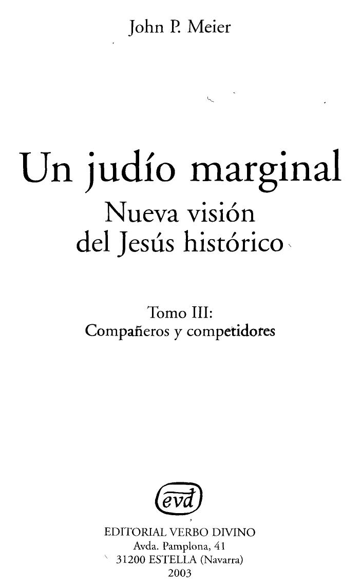 Un judío marginal - Tomo III