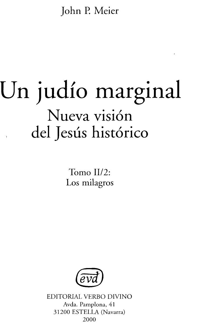 Un judío marginal - Tomo II - 2