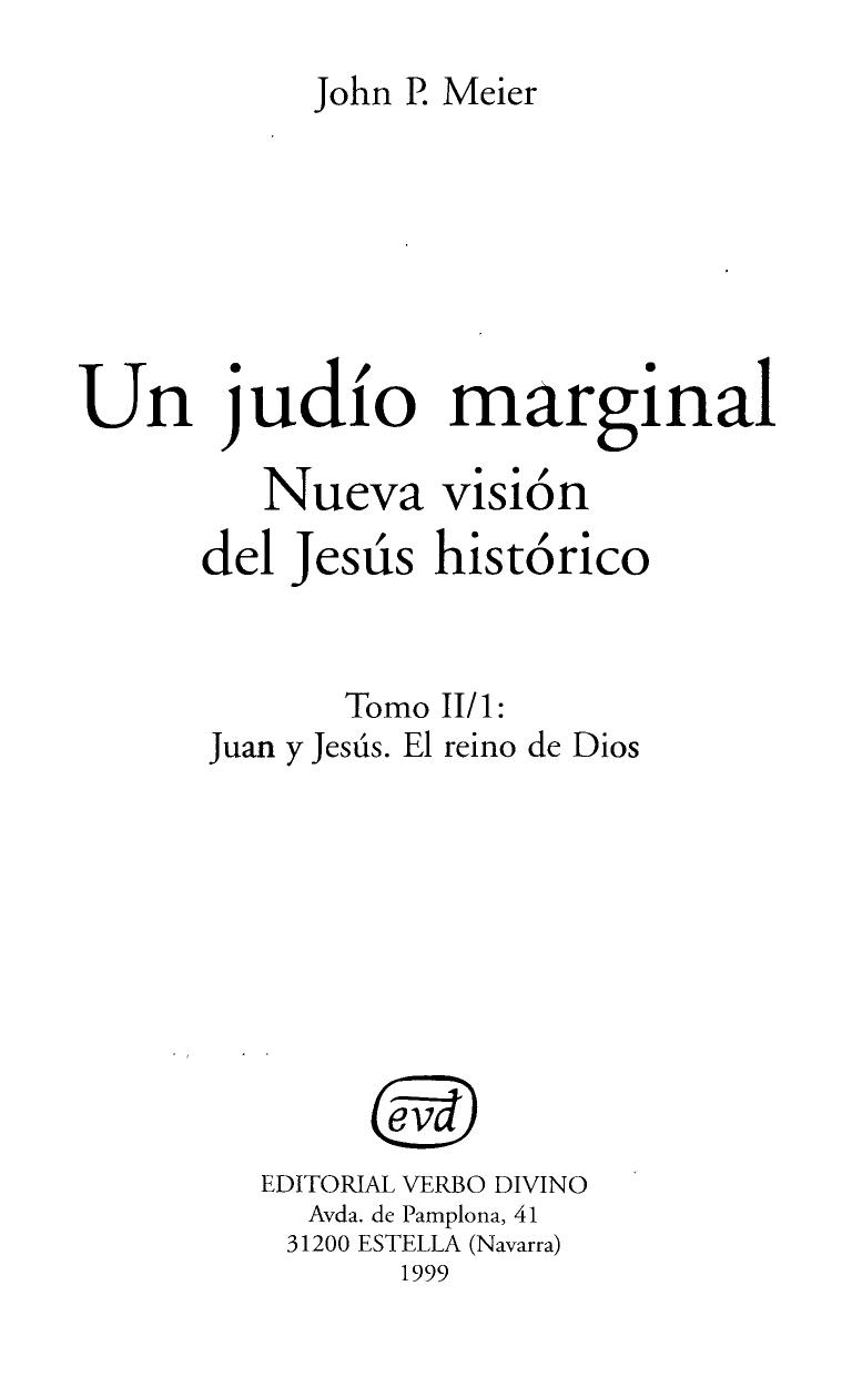 Un judío marginal - Tomo II - 1