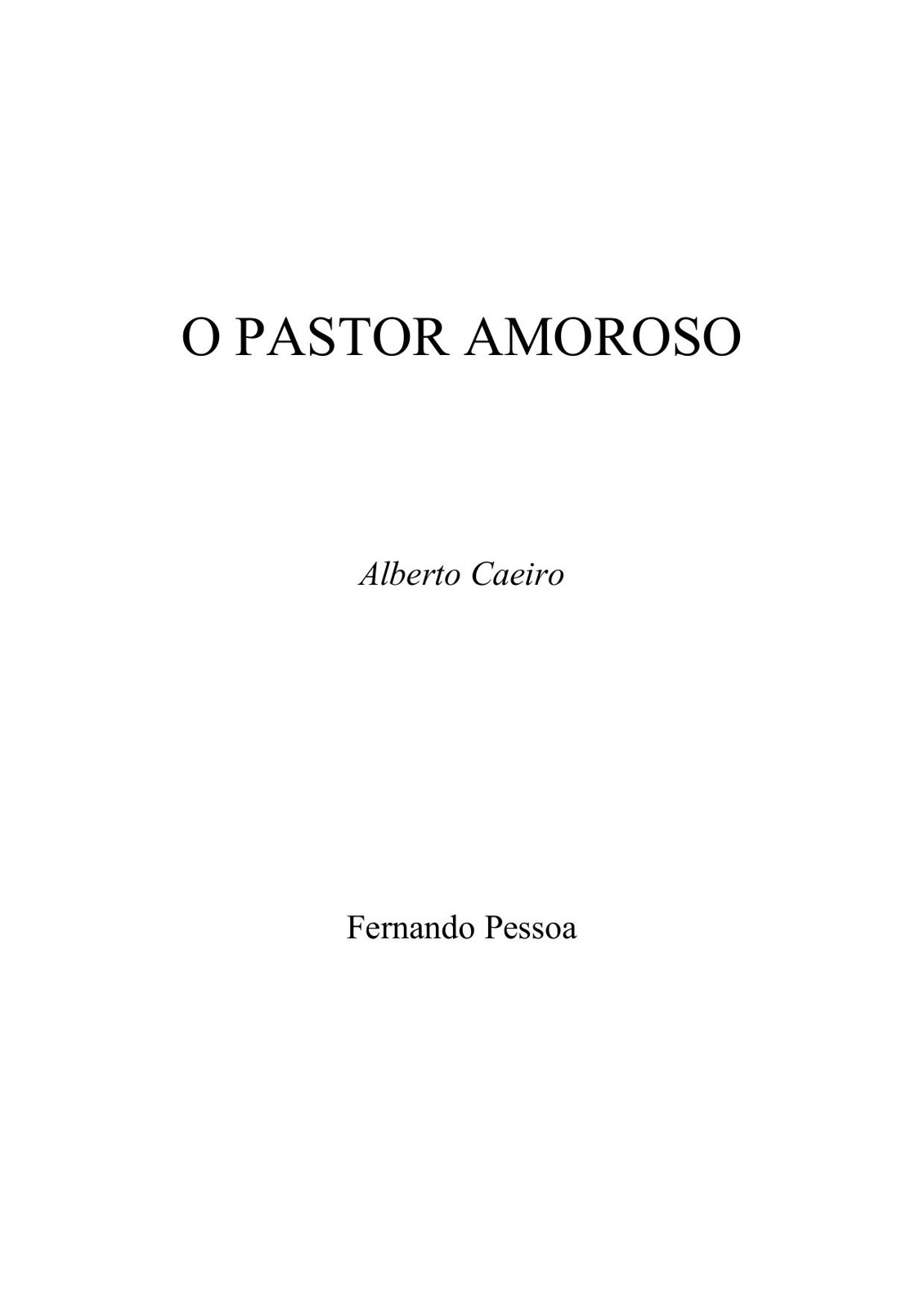 O Pastor Amoroso
